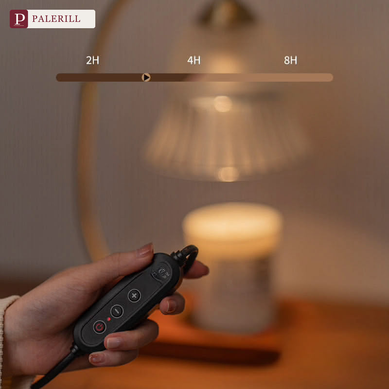 PALERILL | Brass & Wood Fragrance Wax Melter Lamp
