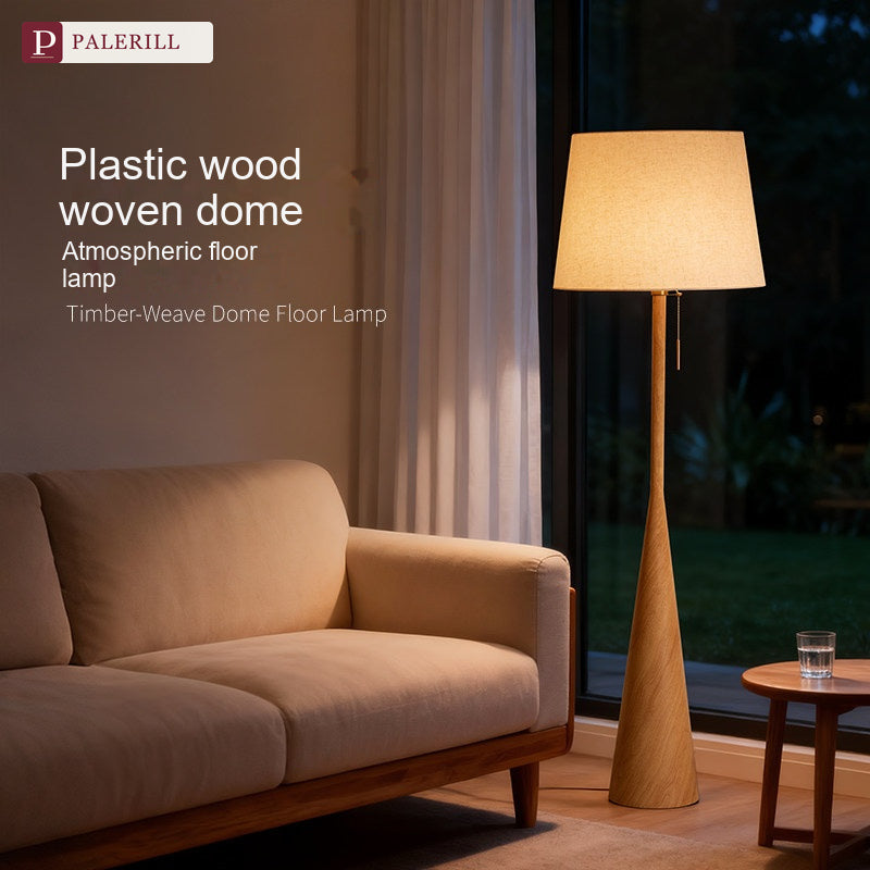PALERILL | Cream Tone Wooden Floor Lamp, Luxury Minimalist