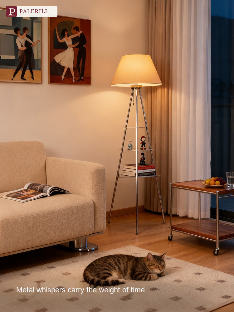 PALERILL | Bauhaus Floor Lamp with Integrated Bookshelf