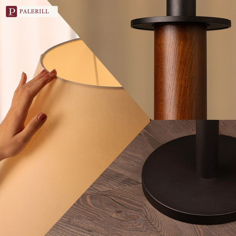 PALERILL | Mid-Century Solid Wood Dimmable Floor Lamp