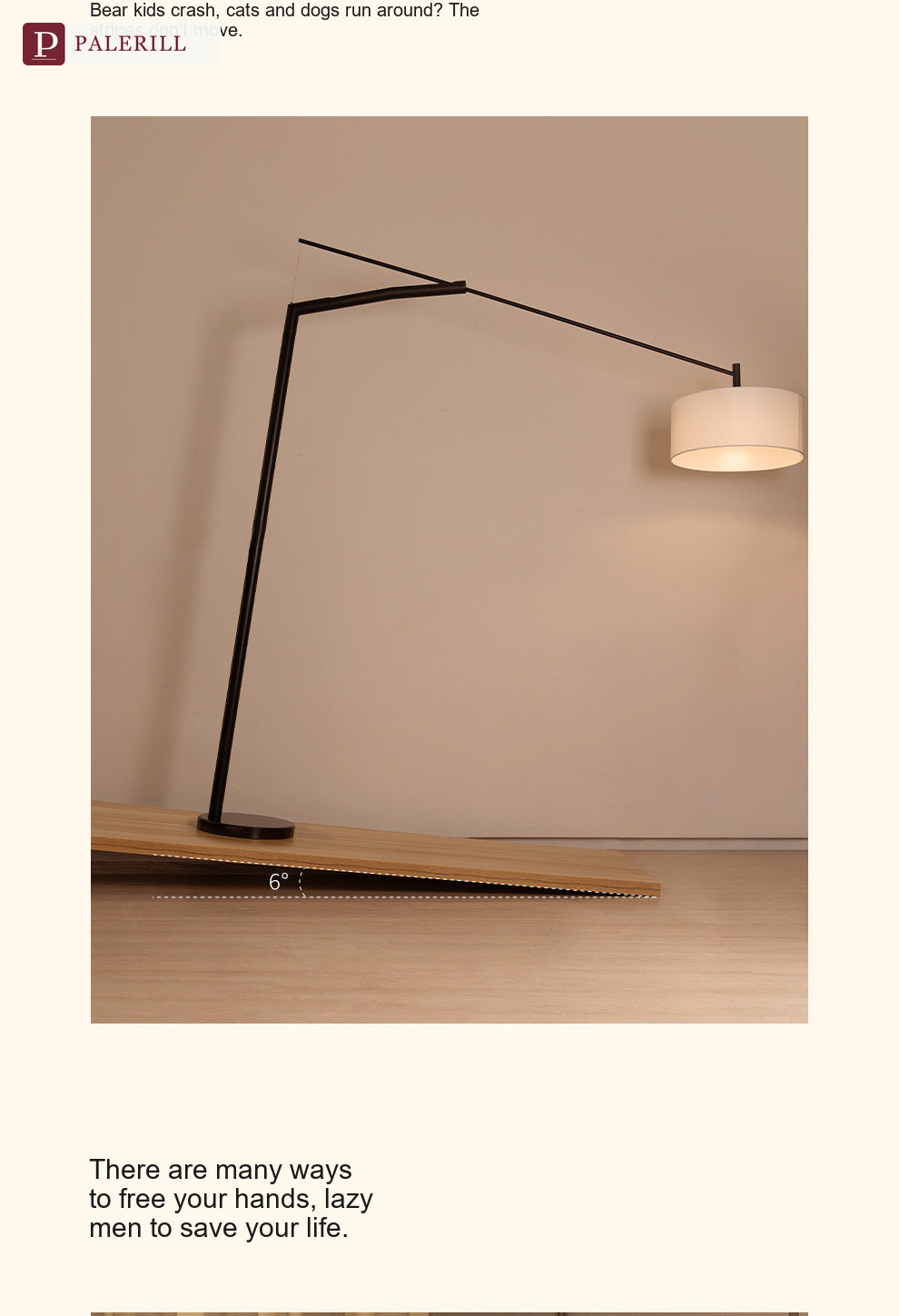 PALERILL | Large Arc Floor Lamp for High-Ceiling Spaces