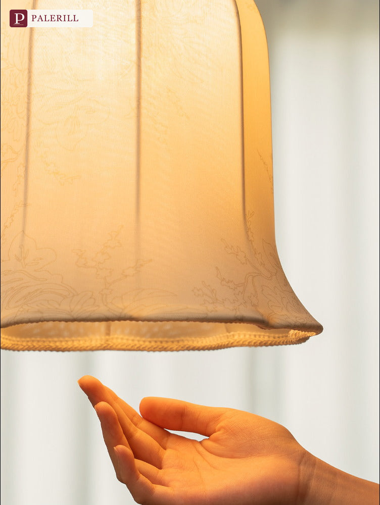 PALERILL | Wabi-Sabi Solid Wood Fabric Dining Pendant Light