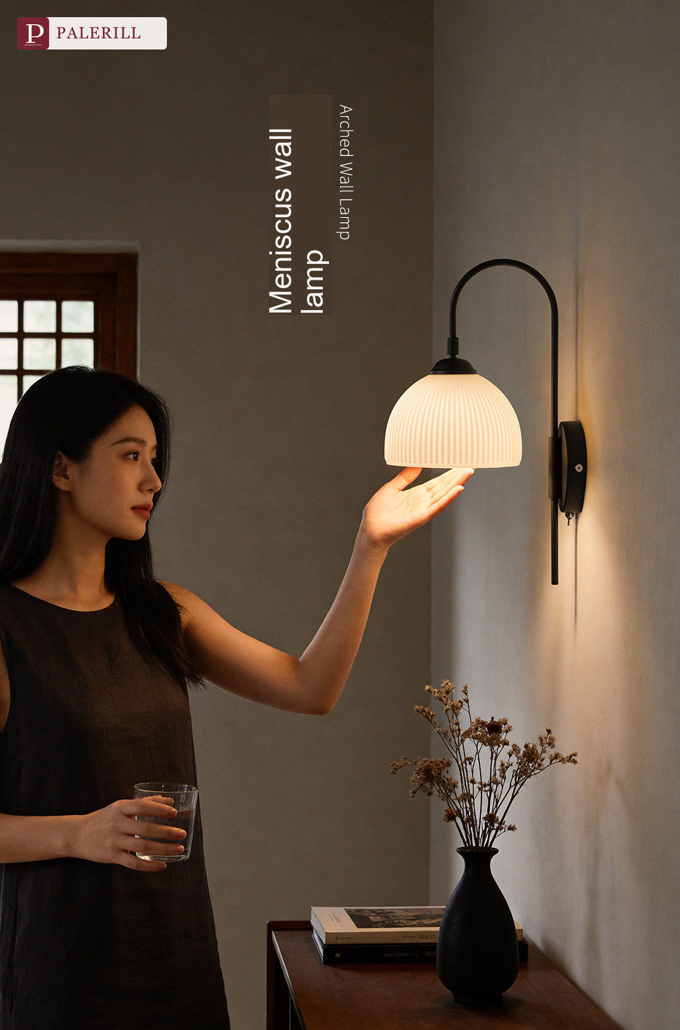 PALERILL | French Retro Glass Wall Light, Vintage Style