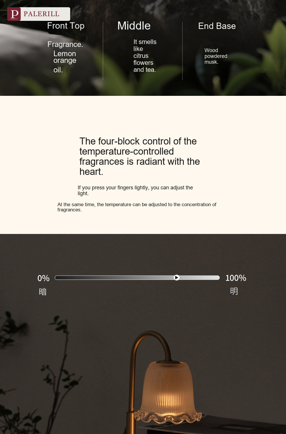 PALERILL | Brass & Dolomite Fragrance Lamp