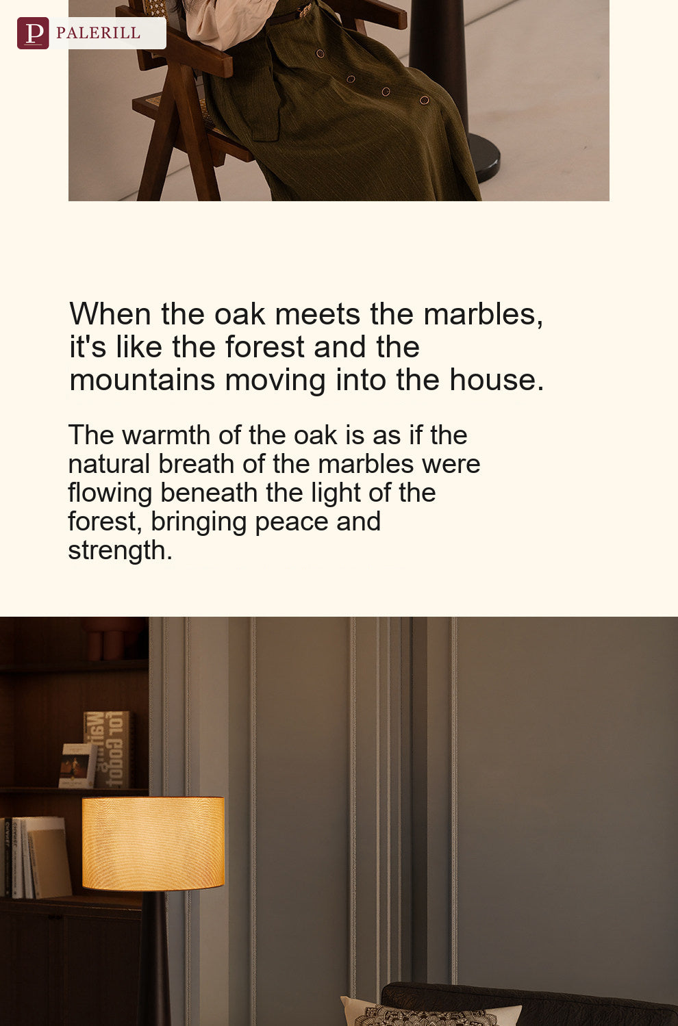 PALERILL | Italian Minimalist Designer Floor Lamp in Solid Wood
