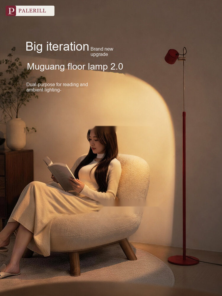 PALERILL | Red-Hood Adjustable Reading Floor Lamp