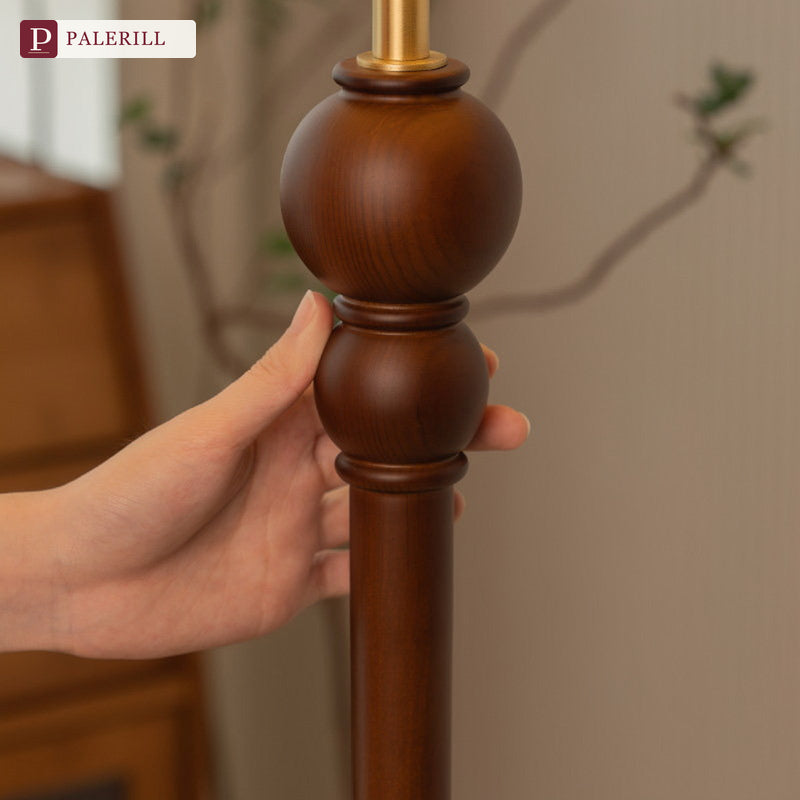 PALERILL | French Vintage Solid Wood Floor Lamp
