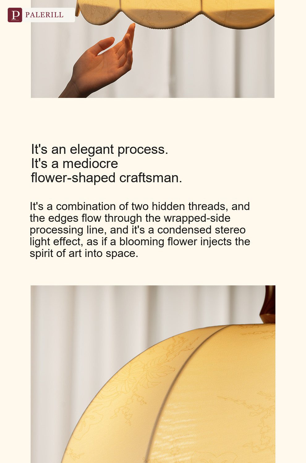 PALERILL | French Fabric Flower Pendant Light