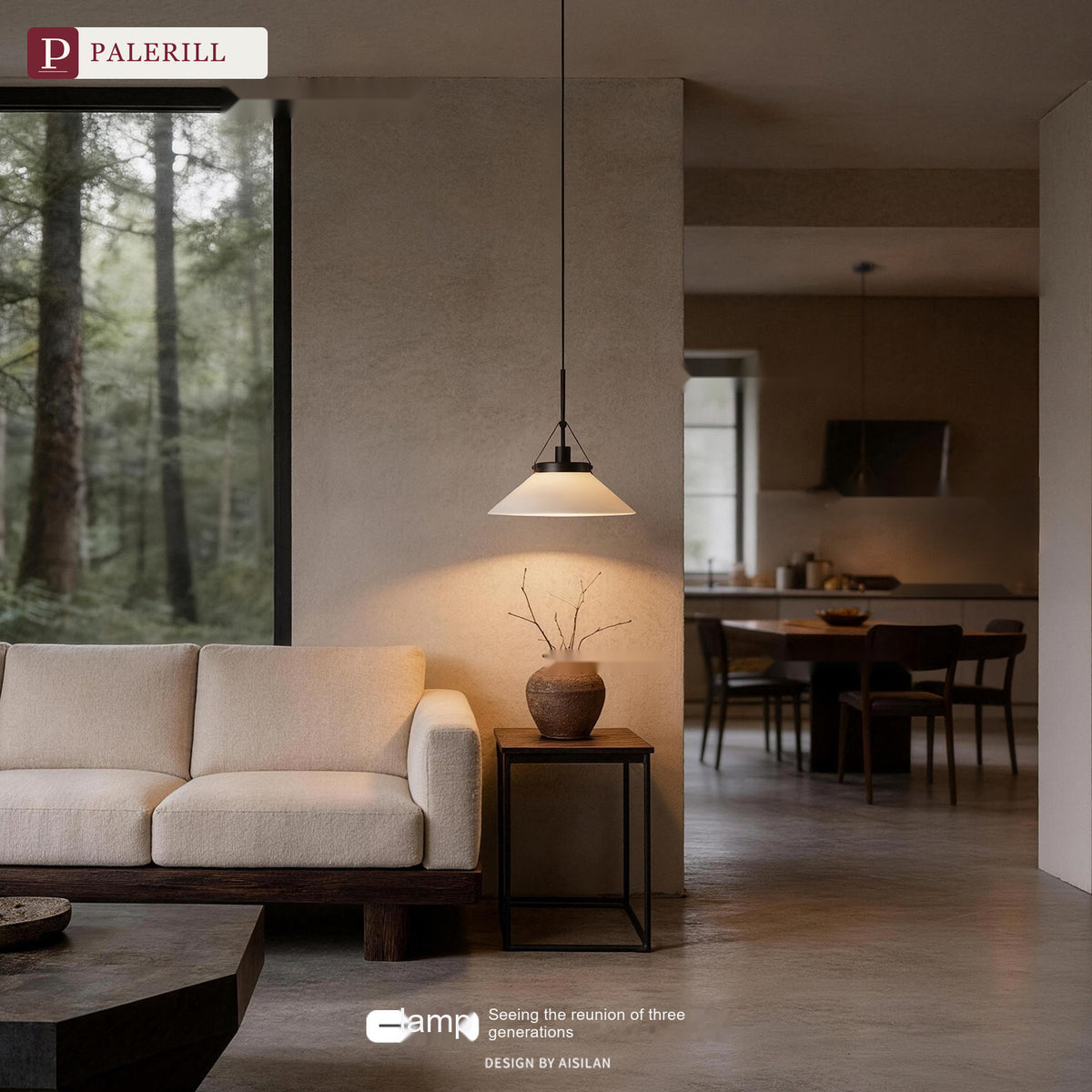PALERILL | Vintage Flying Saucer Pendant Light, Wabi-Sabi Style