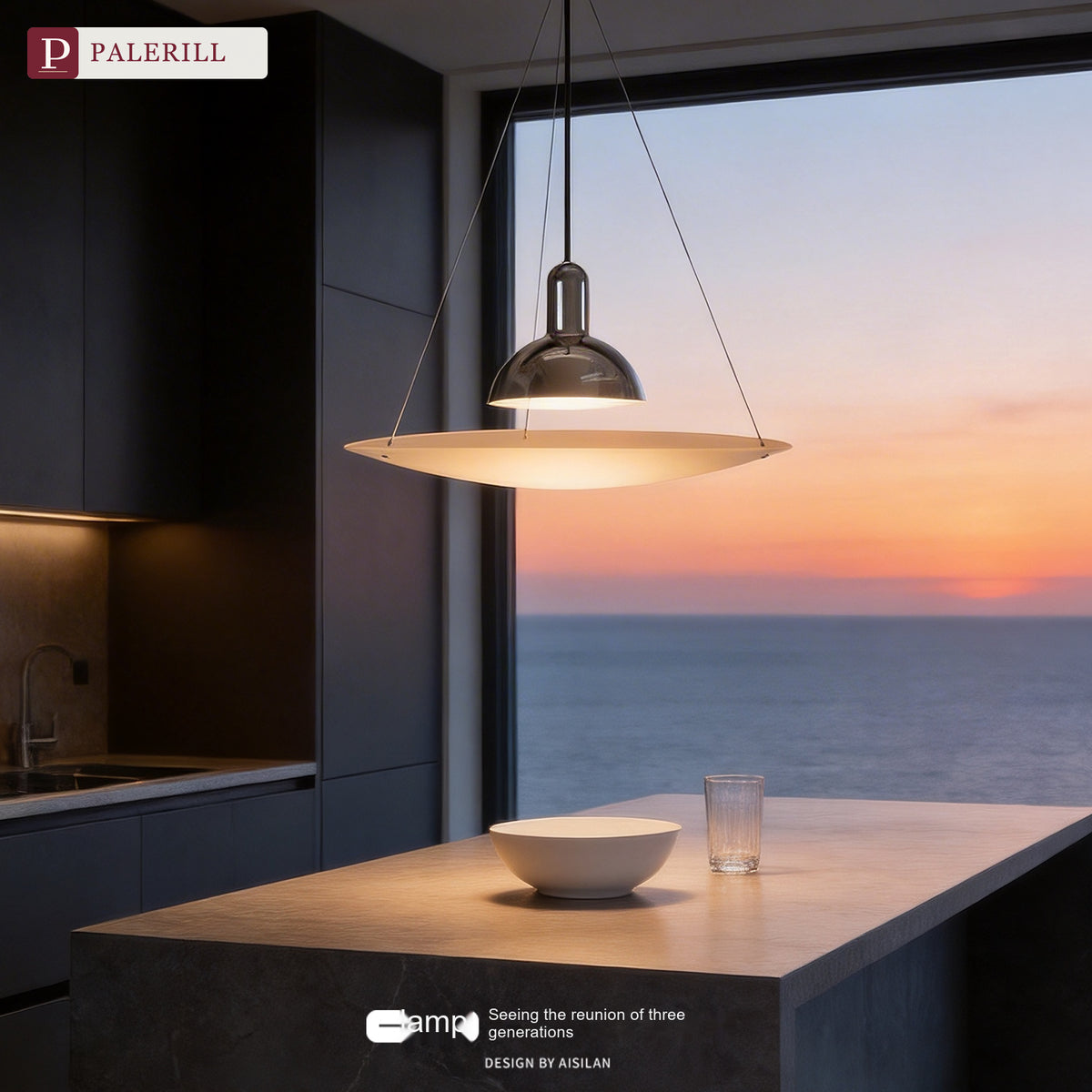 PALERILL | Nordic Italian Flying Saucer Pendant Light