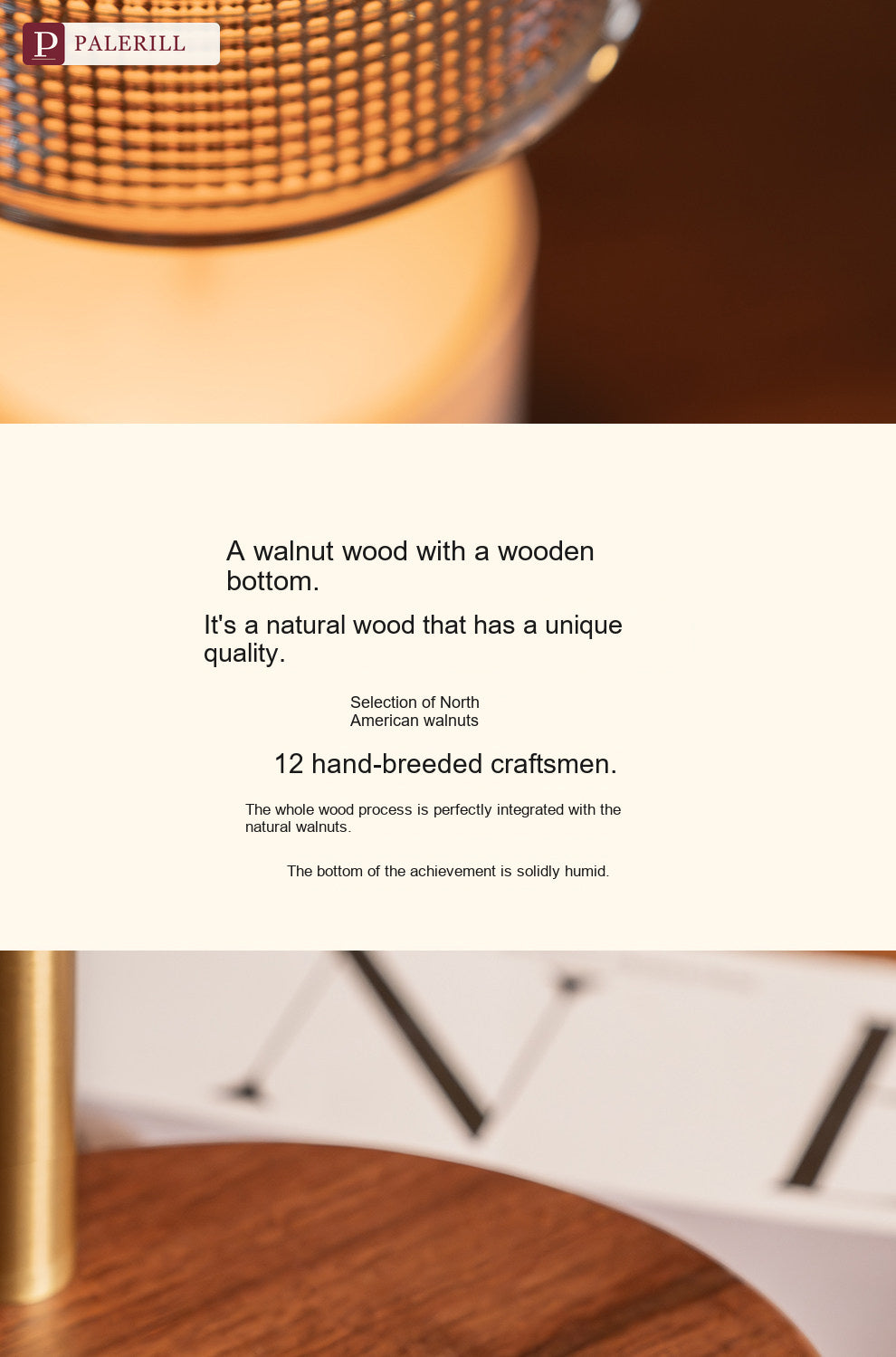 PALERILL | Brass & Walnut Fragrance Warmer Lamp