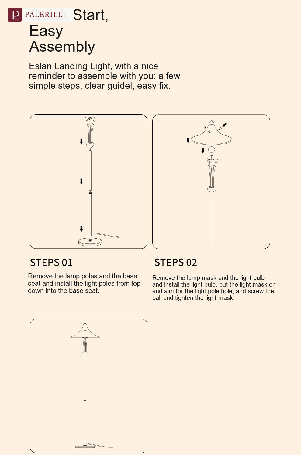 PALERILL | Bauhaus Magnolia Art Floor Lamp