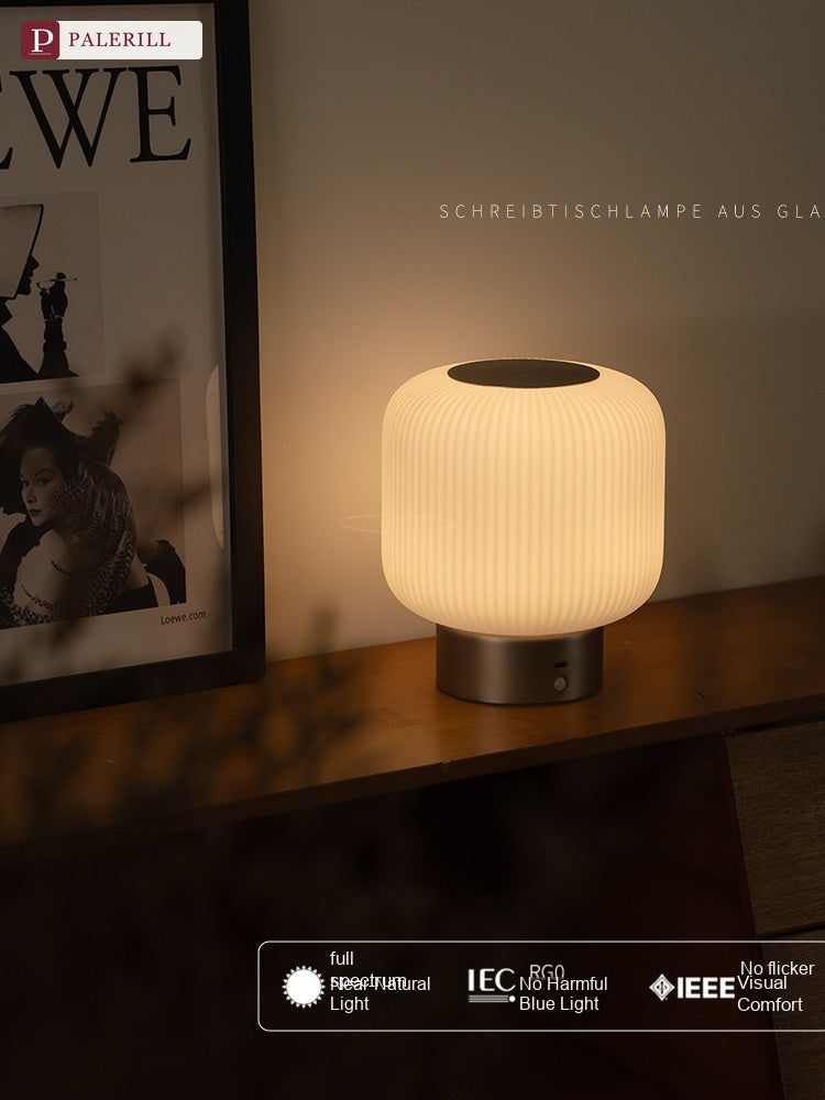 PALERILL | Rechargeable Glazed Glass Table Lamp with Touch & Motion Sensor