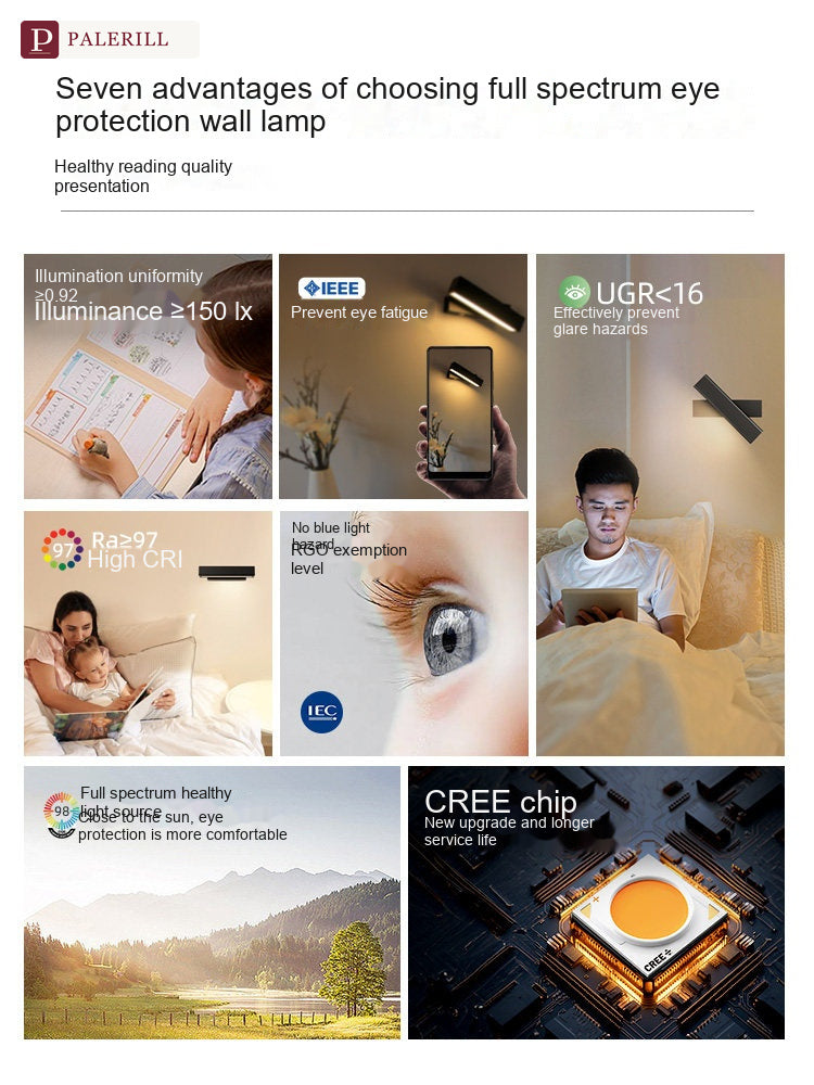 PALERILL | Rotatable Minimalist Wall Reading Light