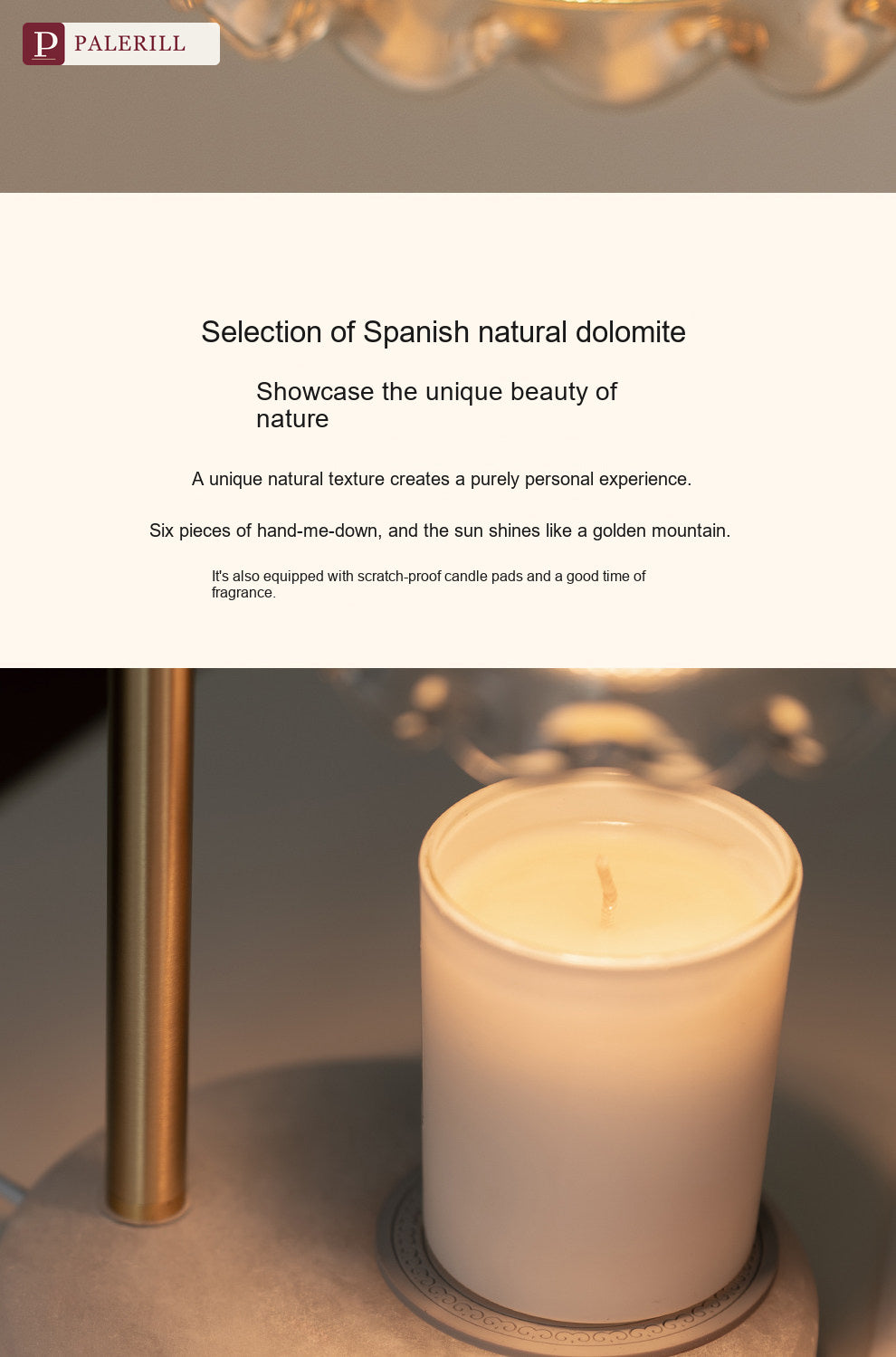PALERILL | Brass & Dolomite Fragrance Lamp