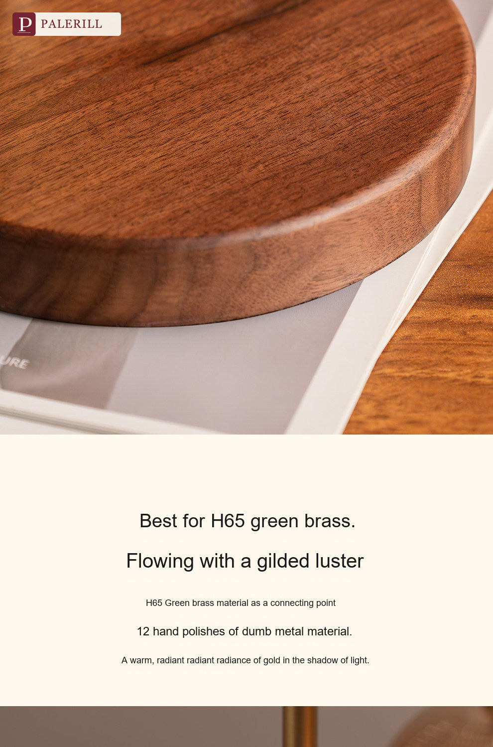 PALERILL | Brass & Walnut Fragrance Warmer Lamp