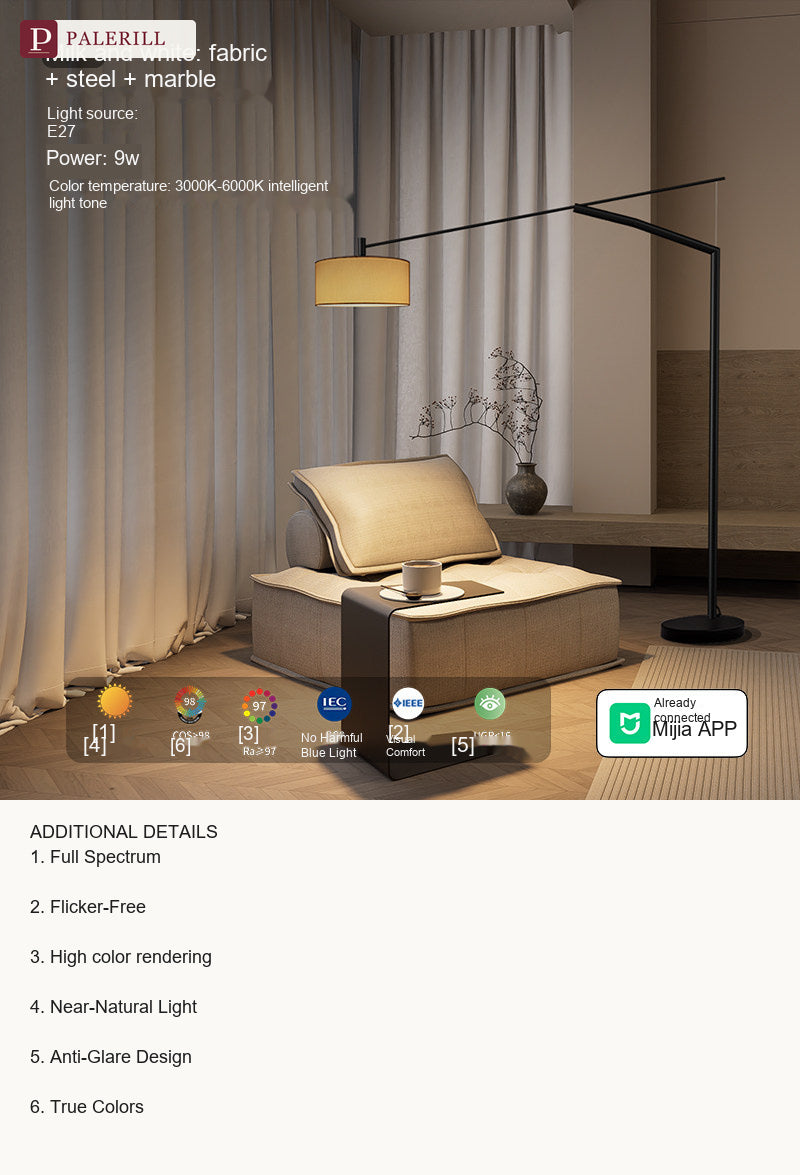 PALERILL | Statement Arc Floor Lamp for Living Room