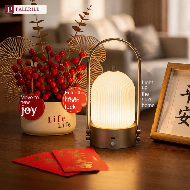 PALERILL | Portable Glazed Glass Table Lamp with Motion Sensor