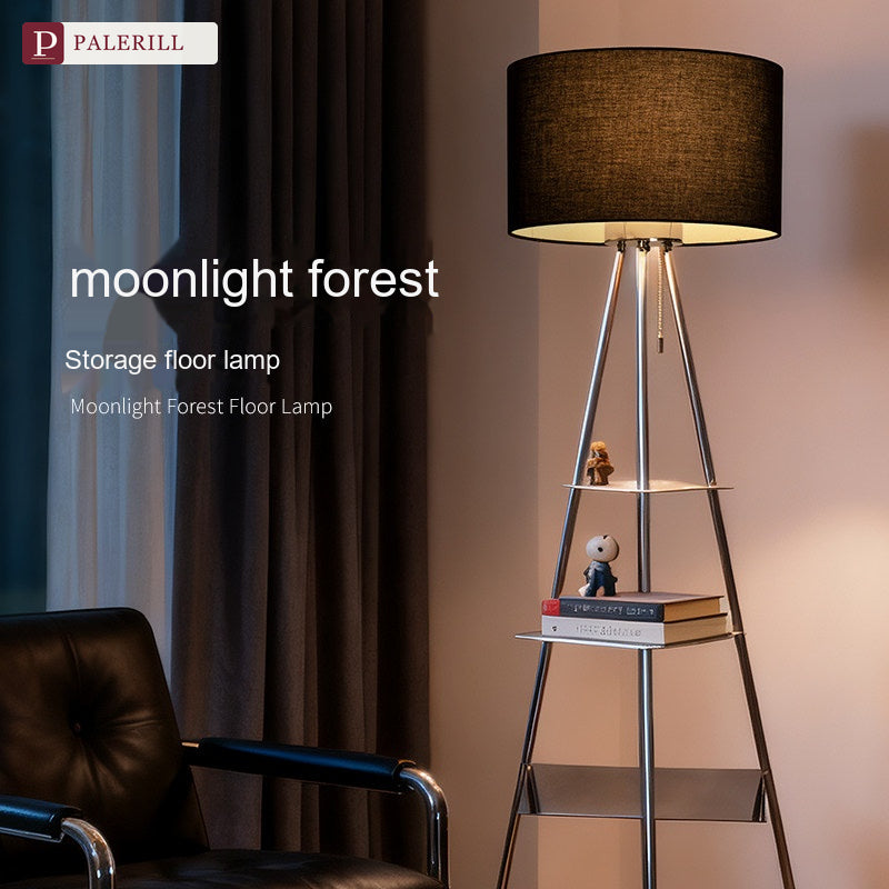 PALERILL | Bauhaus Floor Lamp with Integrated Bookshelf