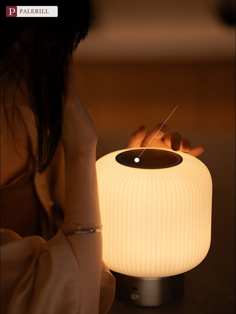 PALERILL | Rechargeable Glazed Glass Table Lamp with Touch & Motion Sensor