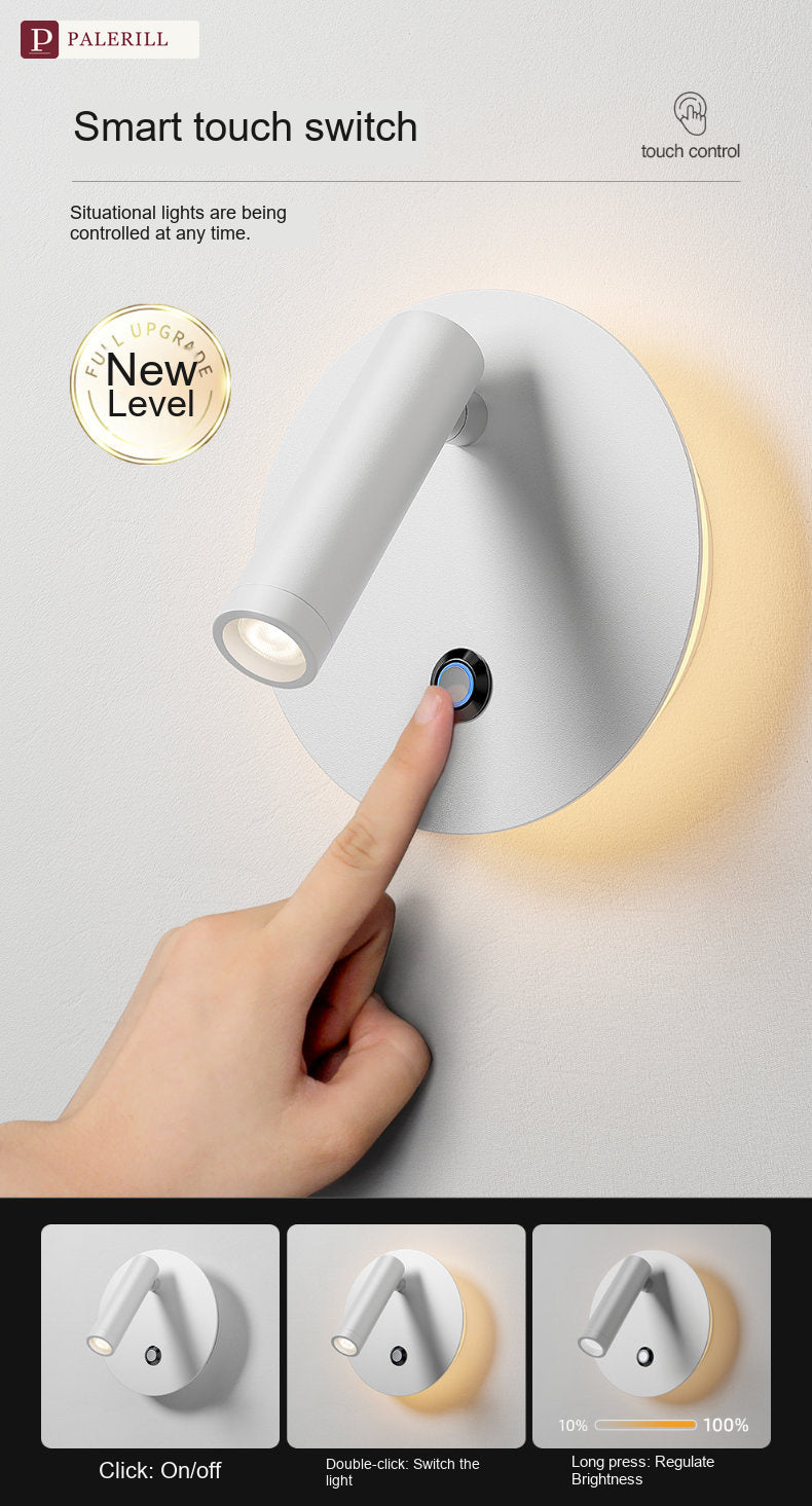 PALERILL | Full-Spectrum Dimmable Wall Reading Light