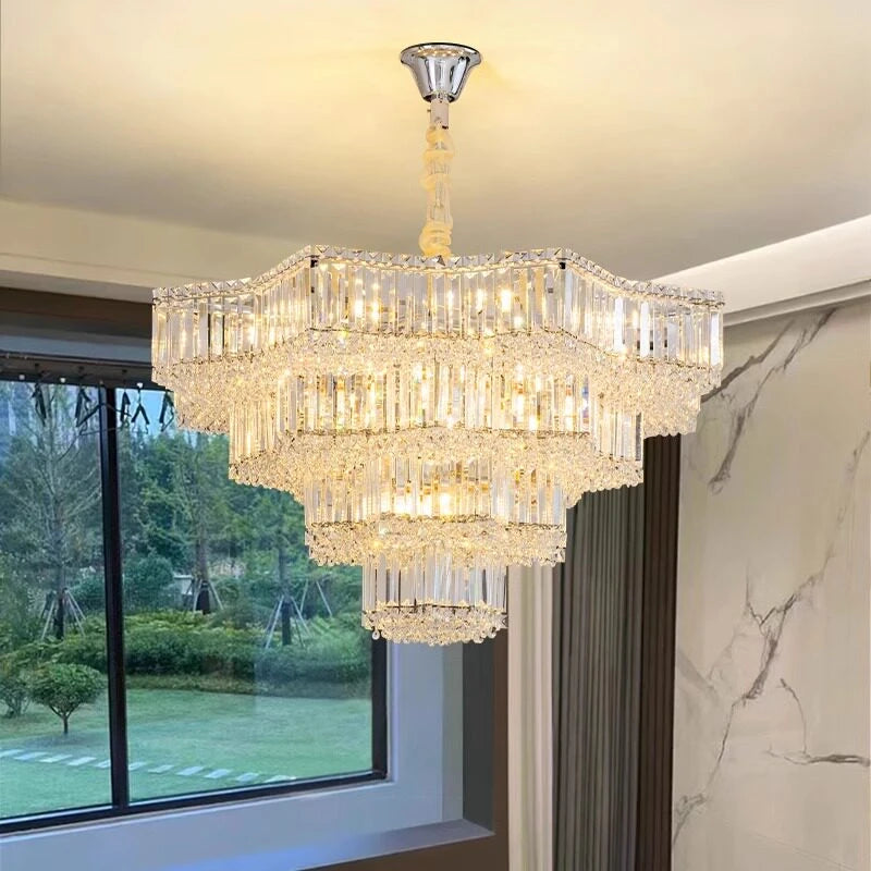 AM0049 · Modern Minimalist Crystal Chandelier for Dining Rooms · 4 Configurations — AM0049, view 2
