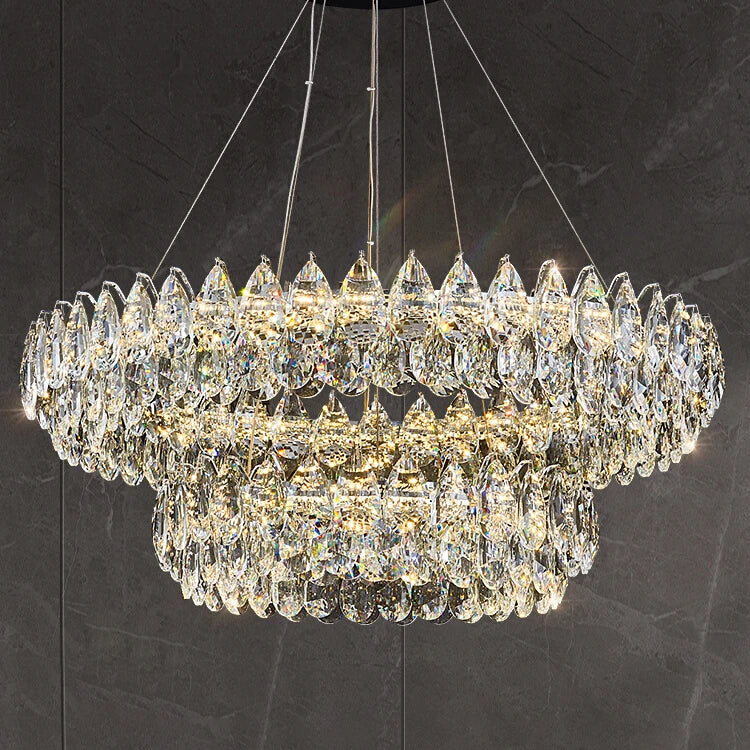 AM0075 · Italian Tiered Composition Crystal Chandelier for Living Spaces · 9 Configurations — AM0075, view 2