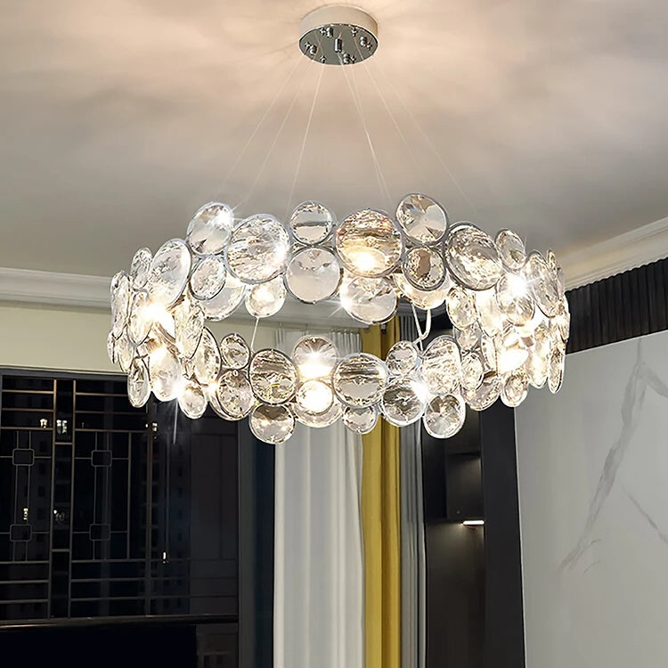 AM0101 · Modern Minimalist Round Crystal Chandelier for Dining Rooms · 9 Configurations — AM0101, view 2