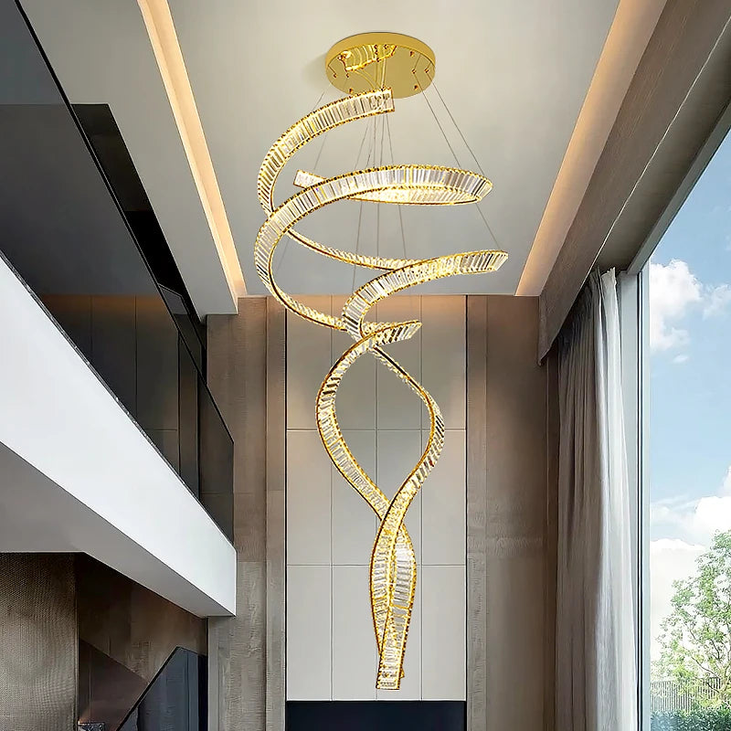 AM0011 · Modern Minimalist Mermaid Inspired Crystal Chandelier for Living Spaces — AM0011, view 2