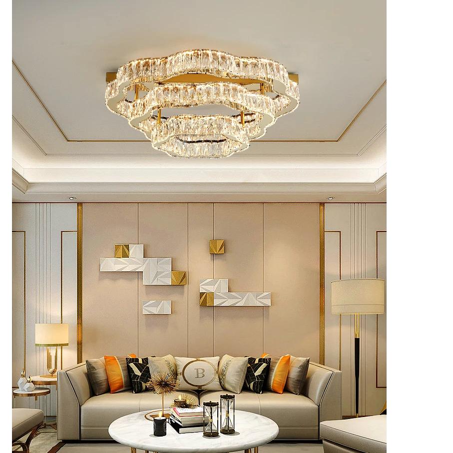AM0107 · French Flush Mount Diamond Ceiling Light for Bedrooms · 6 Configurations — AM0107, view 2