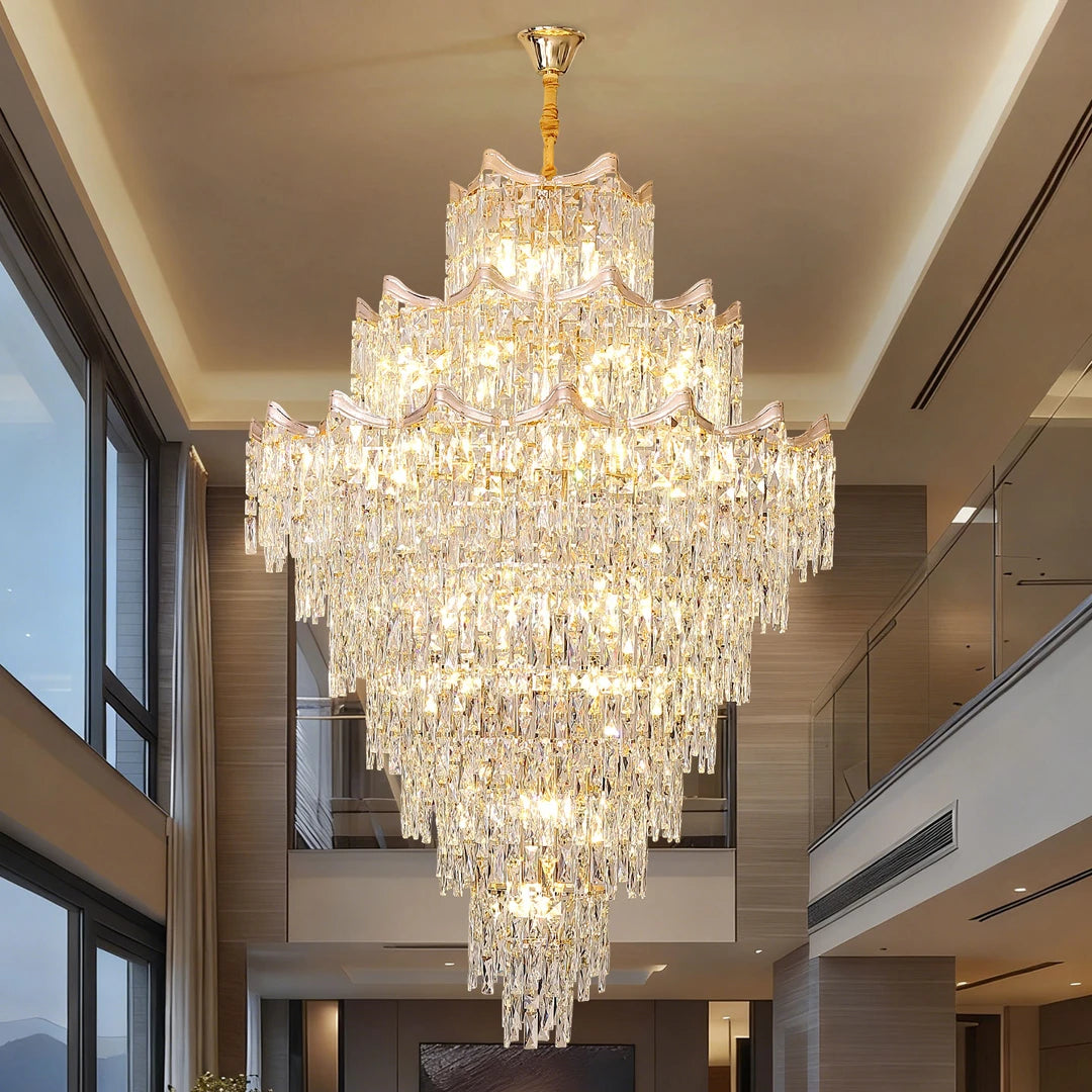 AM0003 · French Stairwell Crystal Chandelier for Double-Height Spaces · 6 Configurations — AM0003, view 2