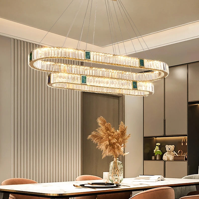 AM0033 · Modern Minimalist Shell Inspired Crystal Chandelier for Dining Rooms — AM0033, view 2