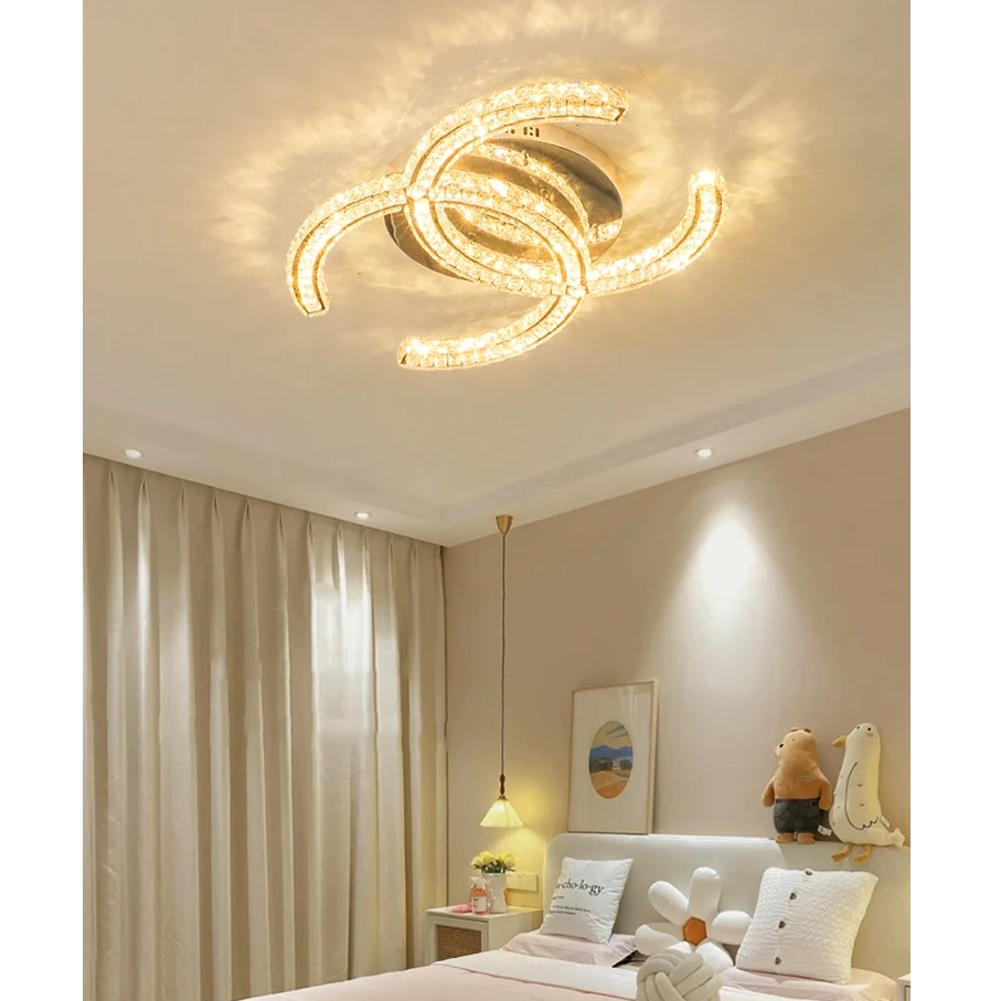 AM0085 · French Round Flush Mount Ceiling Light for Bedrooms · 8 Configurations — AM0085, view 2