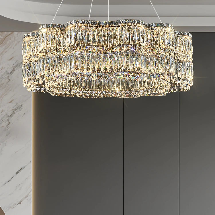 AM0069 · Modern Minimalist Stairwell Crystal Chandelier for Double-Height Spaces — AM0069, view 2