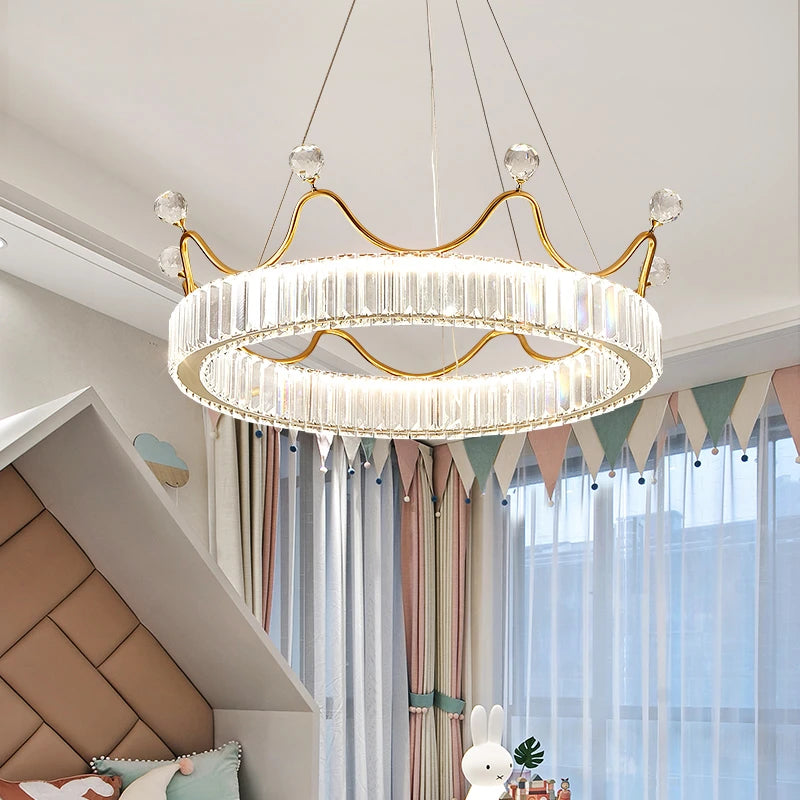 AM0083 · Modern Minimalist Crown Crystal Chandelier for Bedrooms · 3 Configurations — AM0083, view 2