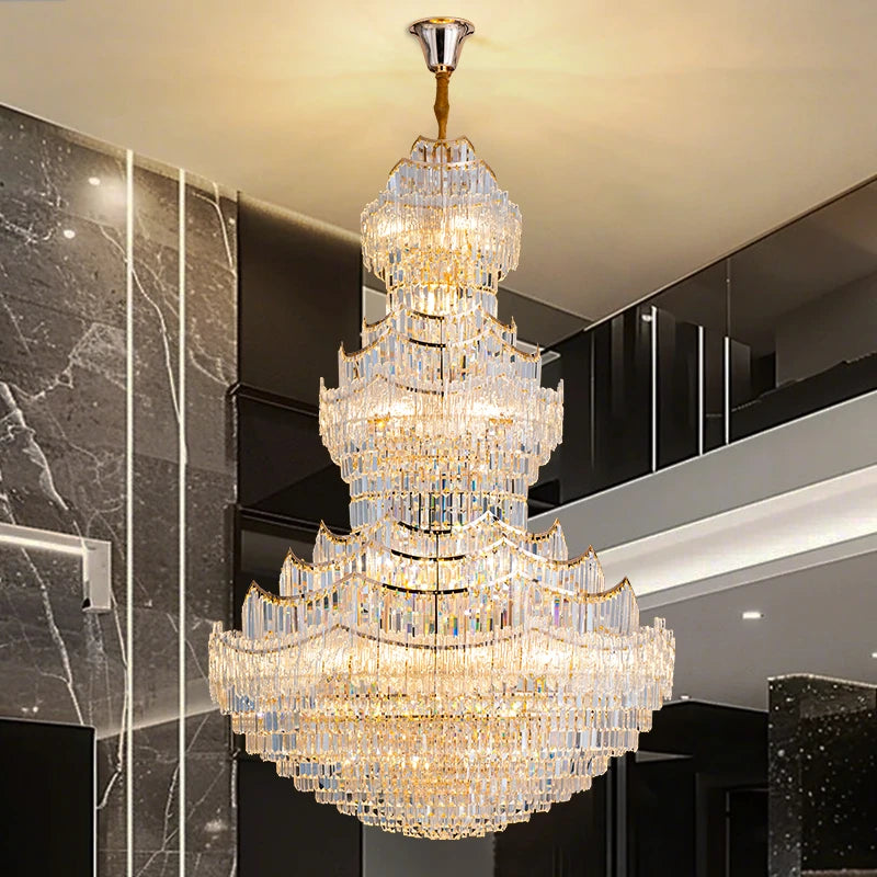 AM0023 · European Classic Stairwell Crystal Chandelier for Double-Height Spaces — AM0023, view 2