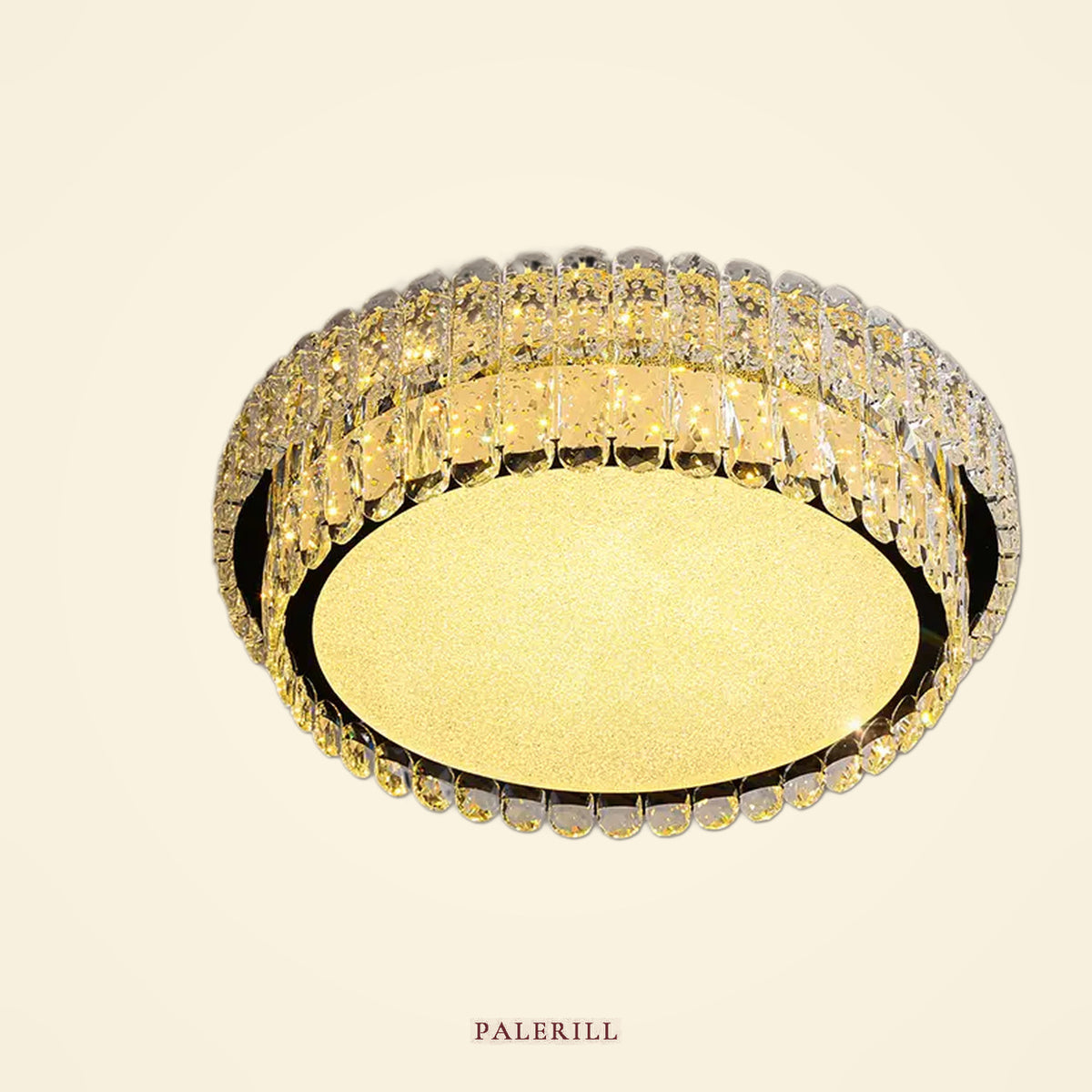 AM0468 — Luxury Round Crystal Ceiling Light for Bedrooms