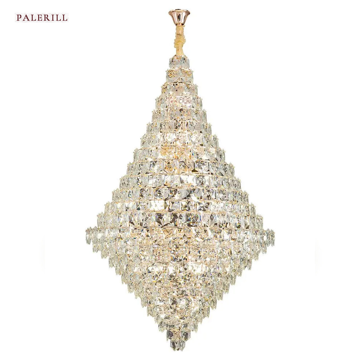 AM0554 — Light Luxury Spiral Staircase Crystal Chandelier for Living Rooms