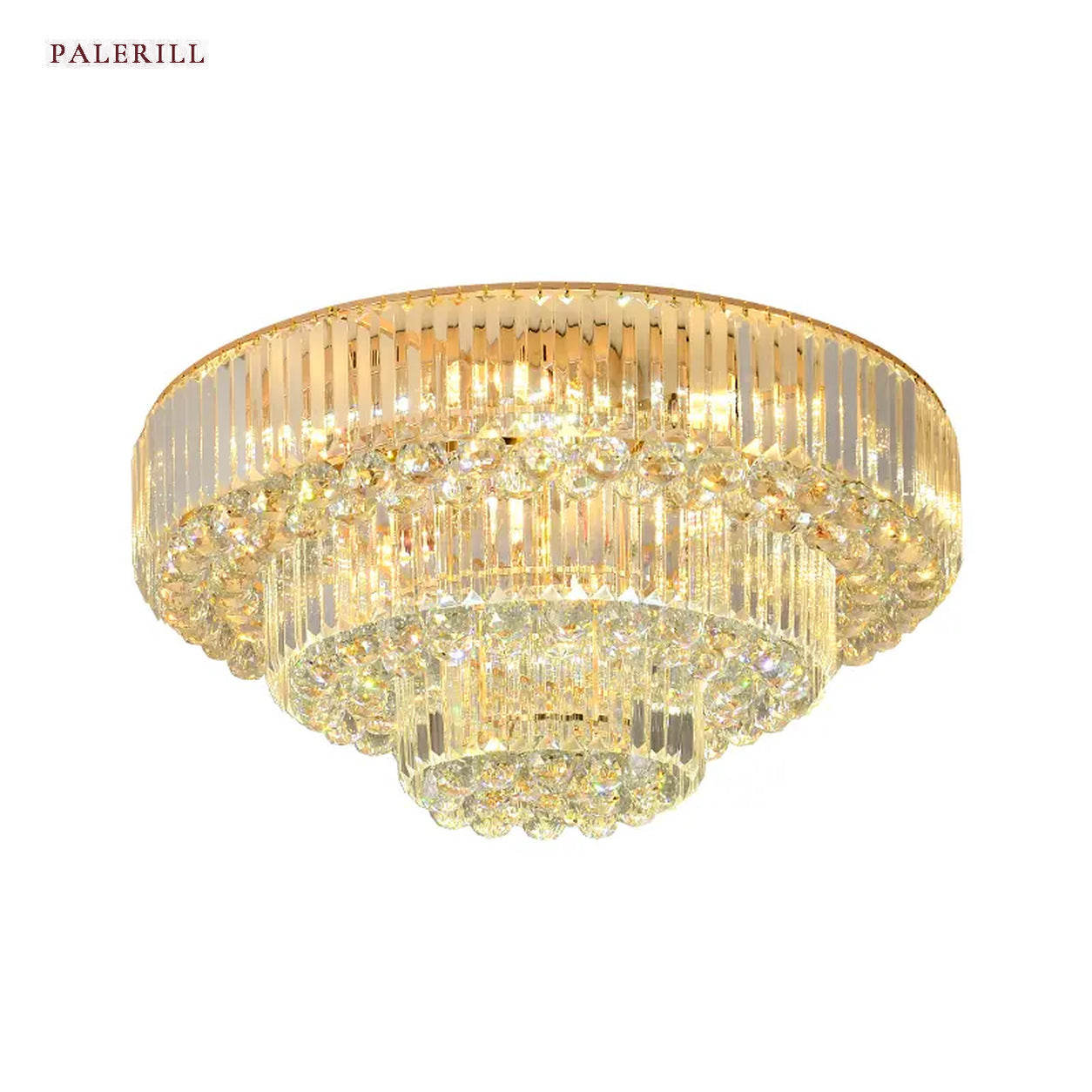 AM0505 — Grand Round Crystal Ceiling Light for Living Rooms