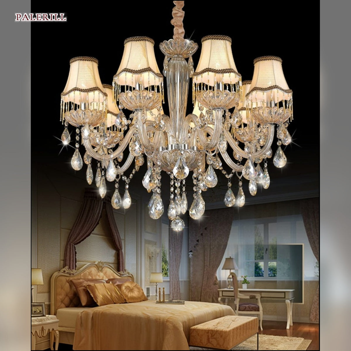 AM0765 — European Candle Crystal Chandelier for Kids' Rooms