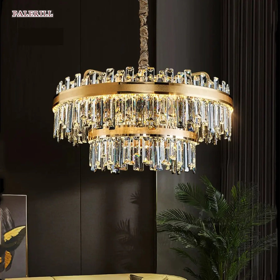 AM0694 — Postmodern Crystal Chandelier for Living Rooms