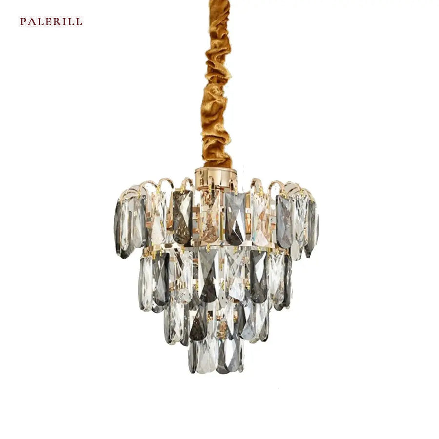 AM0498 — Modern Minimalist Stairwell Crystal Chandelier for Stairwells