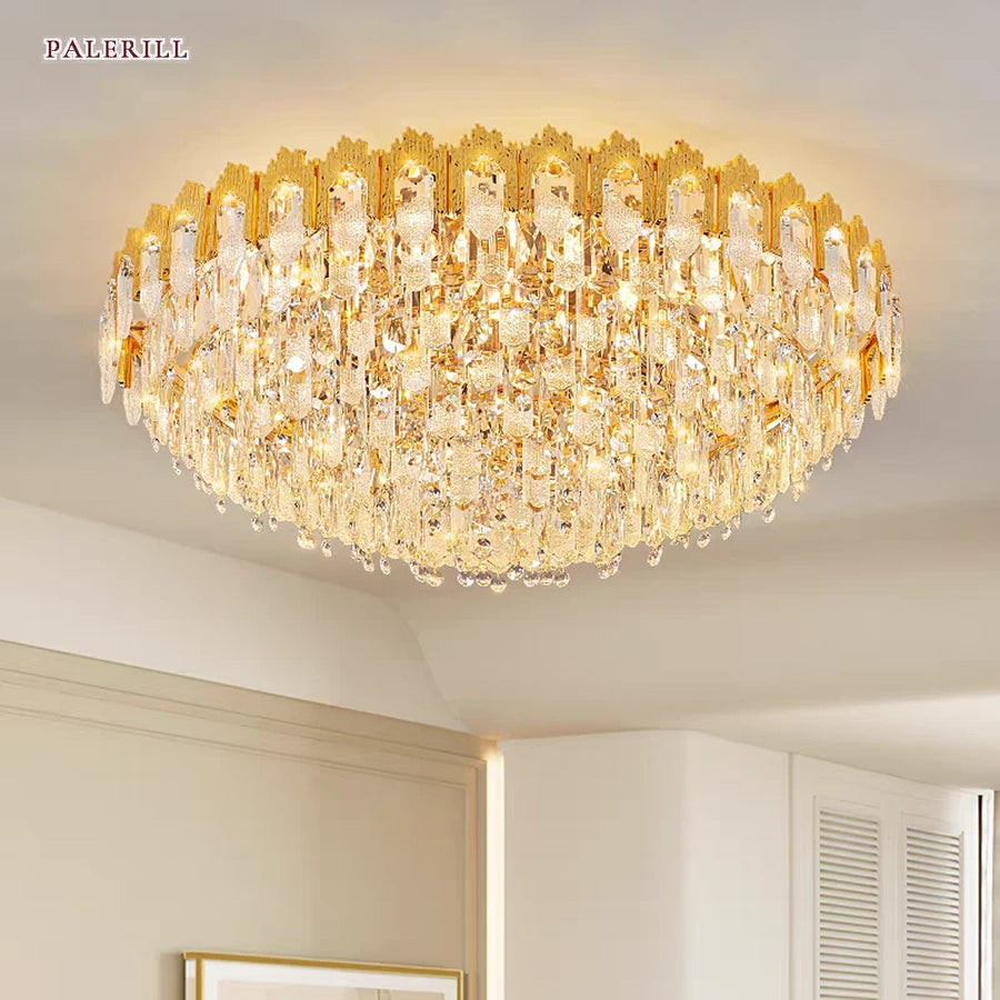 AM0676 — Light Luxury Crystal Ceiling Light for Living Rooms