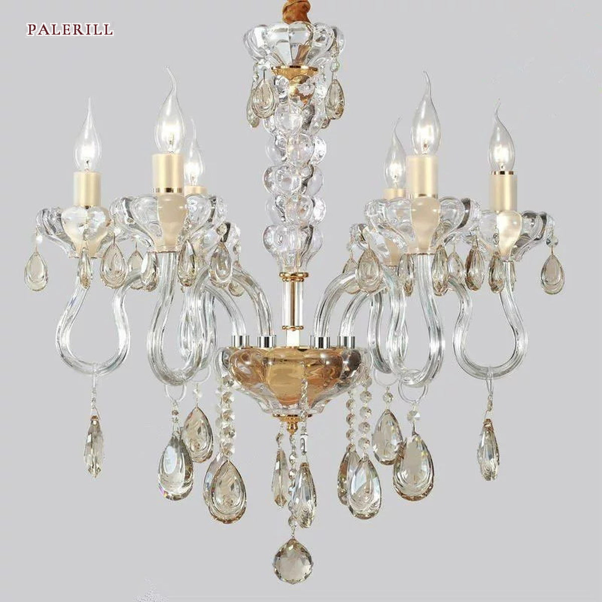 AM0721 — Modern Minimalist Candle Crystal Chandelier for Kids' Rooms