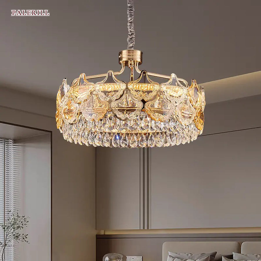 AM0612 — Light Luxury Crystal Chandelier for Living Rooms