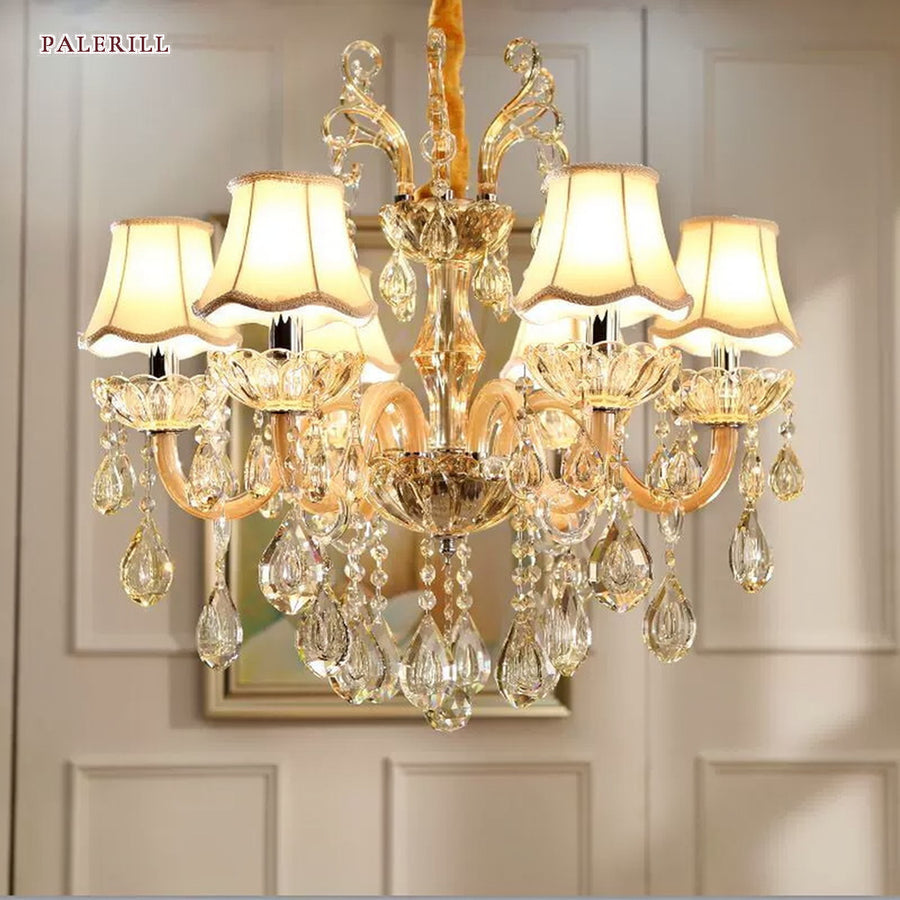 AM0824 — European Crystal Glass Chandelier for Living Rooms