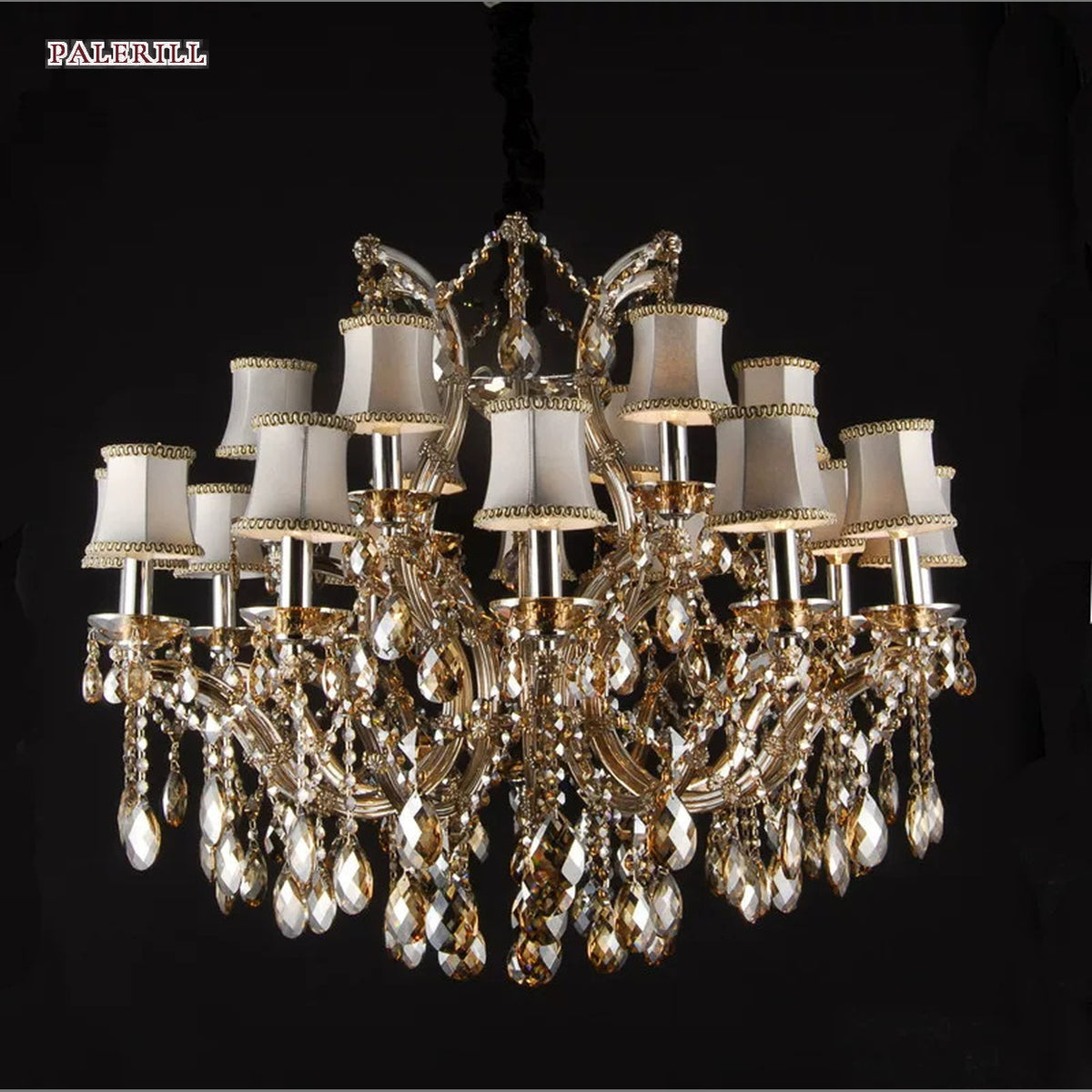 AM0727 — European Candle Crystal Chandelier for Retail Spaces & Gym Spaces