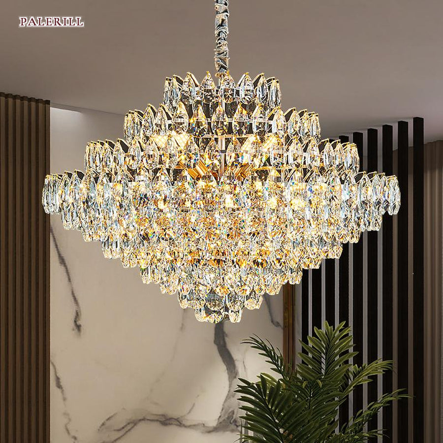 AM0492 — Light Luxury Crystal Chandelier for Living Rooms