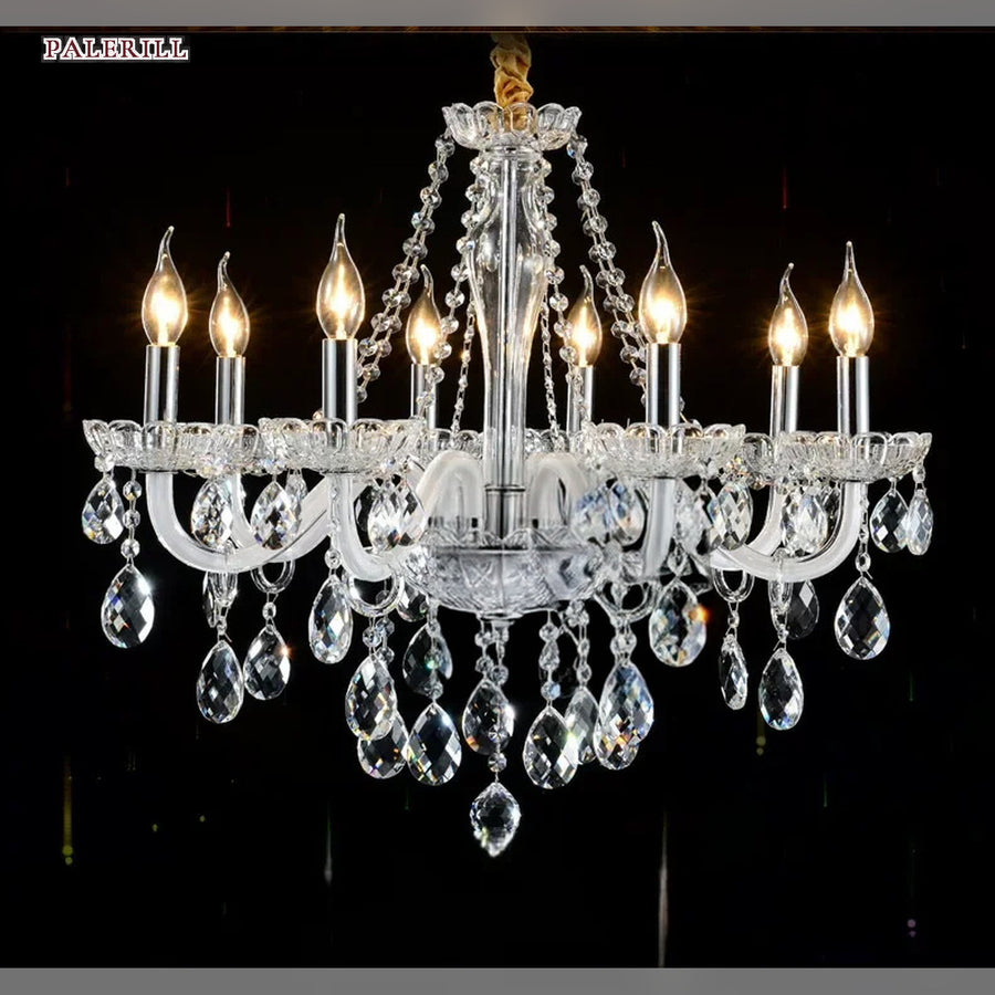 AM0776 — European Candle Crystal Chandelier for Living Rooms