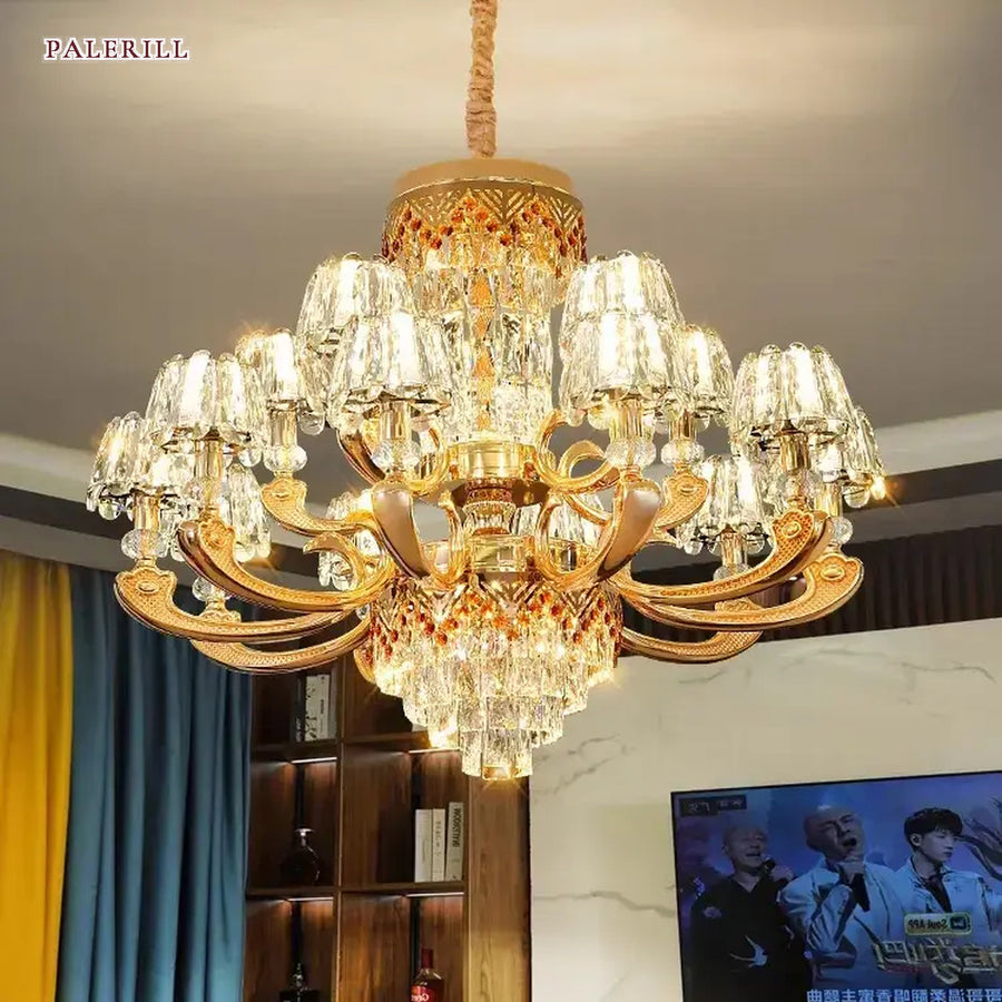 AM0602 — Modern Minimalist Crystal Chandelier for Living Rooms